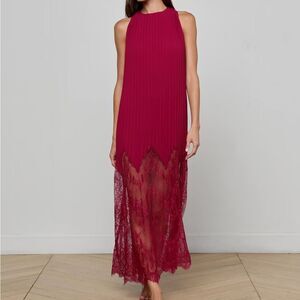 L'AGENCE Adalynn Cover-Up Dress in Black Cherry size small